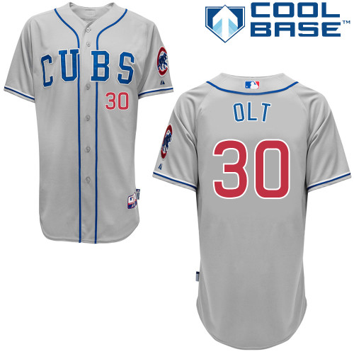 Mike Olt #30 mlb Jersey-Chicago Cubs Women's Authentic 2014 Road Gray Cool Base Baseball Jersey